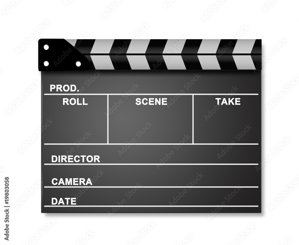 Obraz premium Movie clapper template