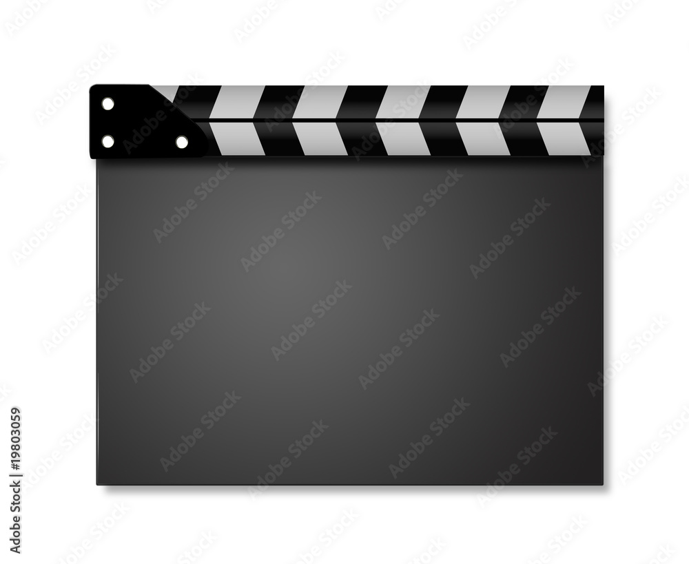 Movie clapper with space for your text