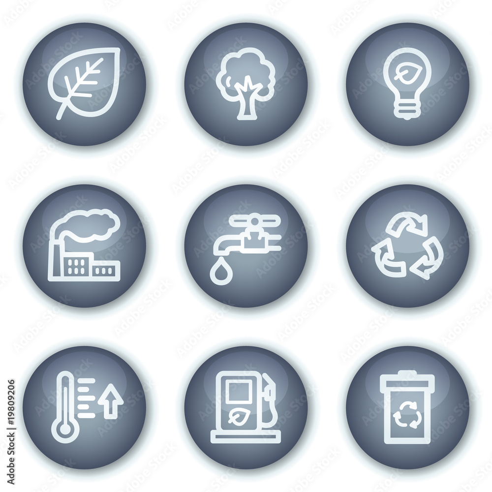 Ecology web icons set 1, mineral circle buttons series Ecology web icons set 1, mineral circle buttons series