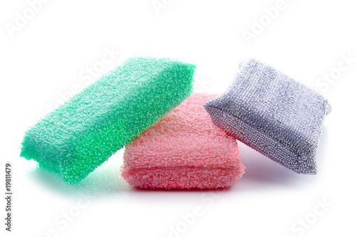 Multicolored sponges