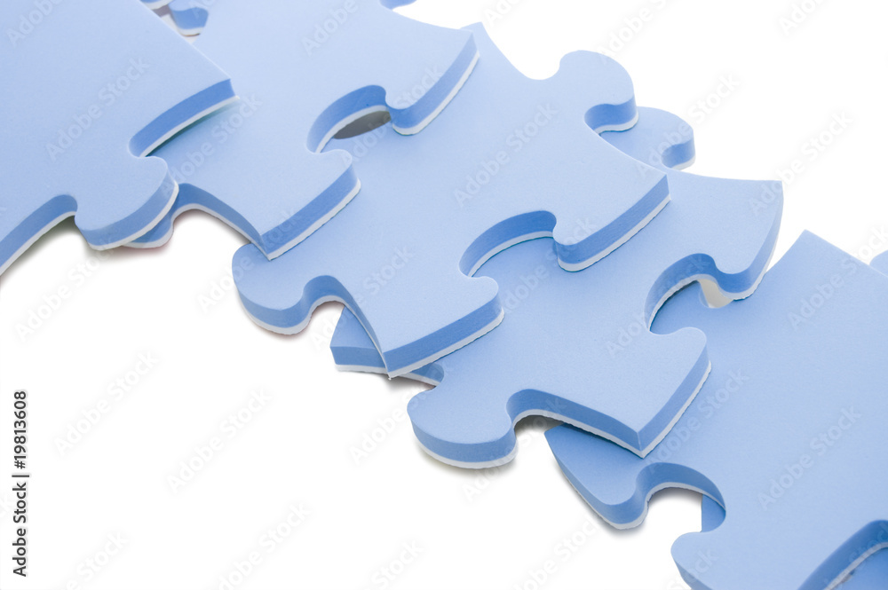 Slices of puzzle, isolated on white background Slices of puzzle, isolated on white background