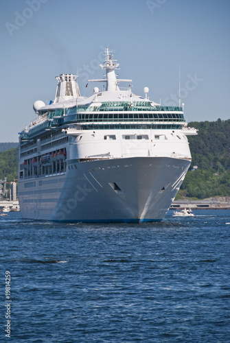 Fototapeta Naklejka Na Ścianę i Meble -  Cruise Ship in the port of Oslo, Norway