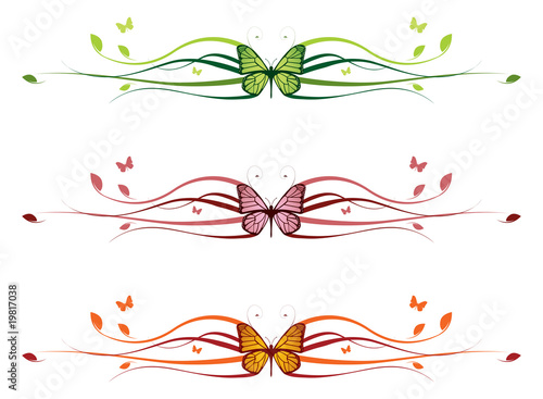 Elegant floral border