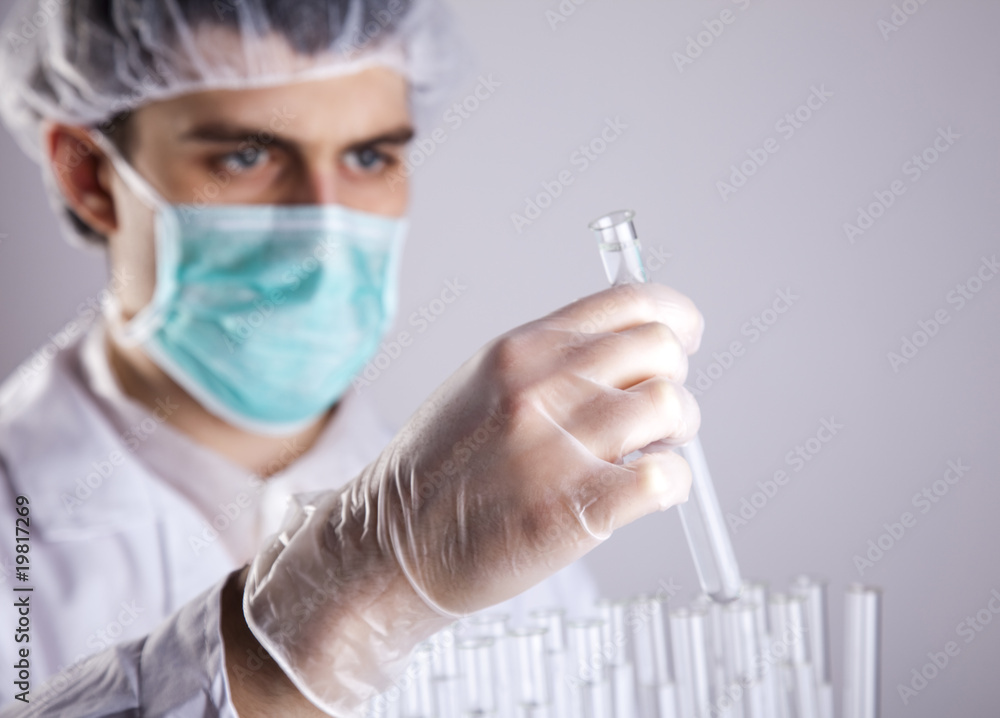 Scientist working in a laboratory Scientist working in a laboratory