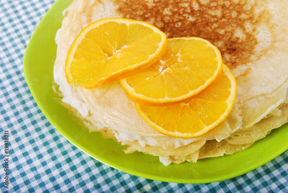 Crêpes parfumées à l'orange Crêpes parfumées à l'orange