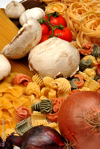 home made pasta with organic mushroom