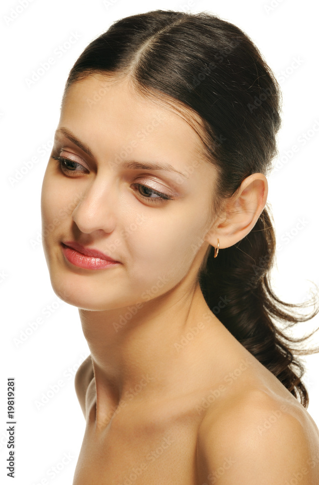 The sexual girl. A portrait closeup The sexual girl. A portrait closeup