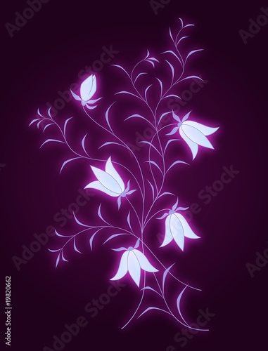 vector floral pattern with bluebells