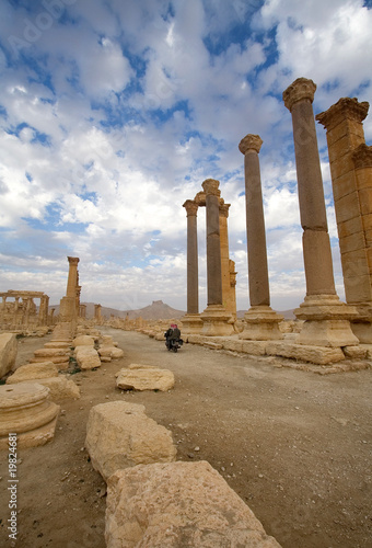 The colonnaded decumanus of Palmyra
