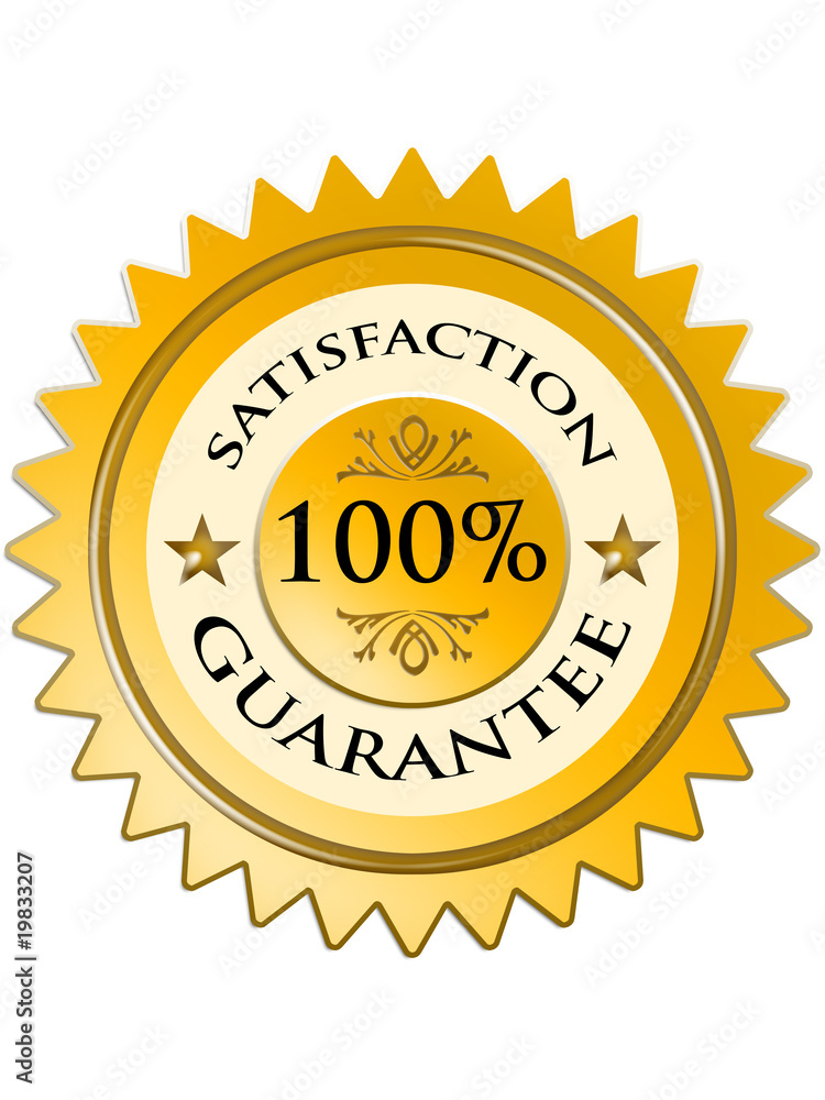 satisfaction guarantee label satisfaction guarantee label