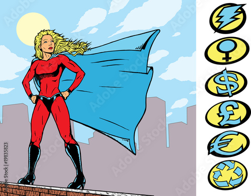 Superheroine battle.