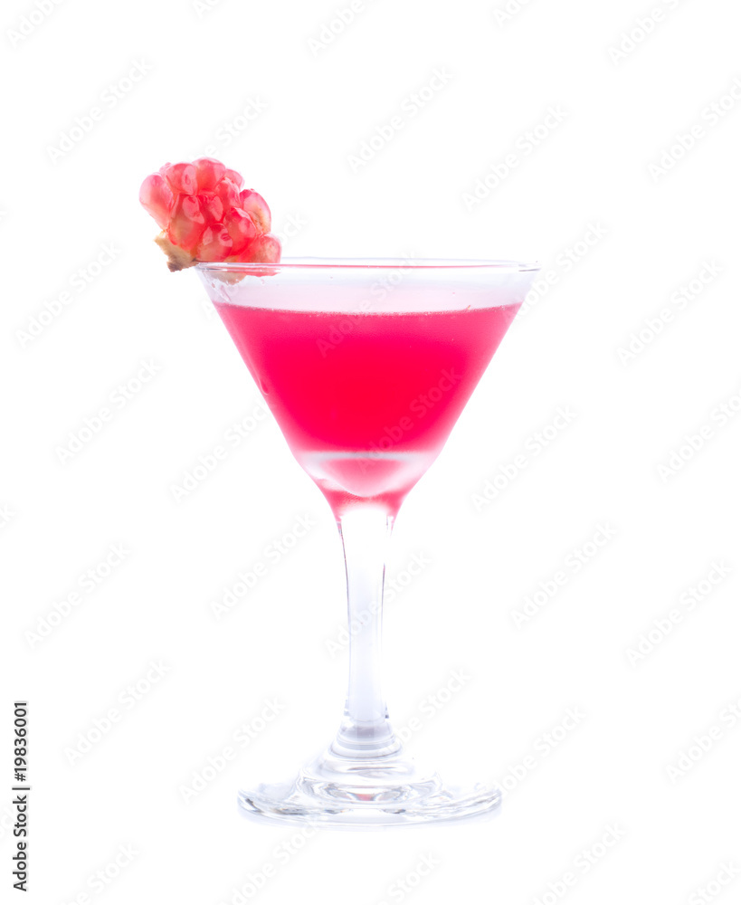 Cocktail drink on fruit/ isolated