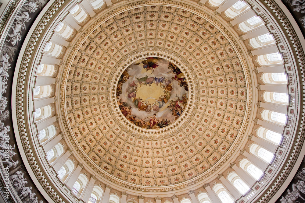 US Capitol Dome Rotunda Apothesis George Washington DC