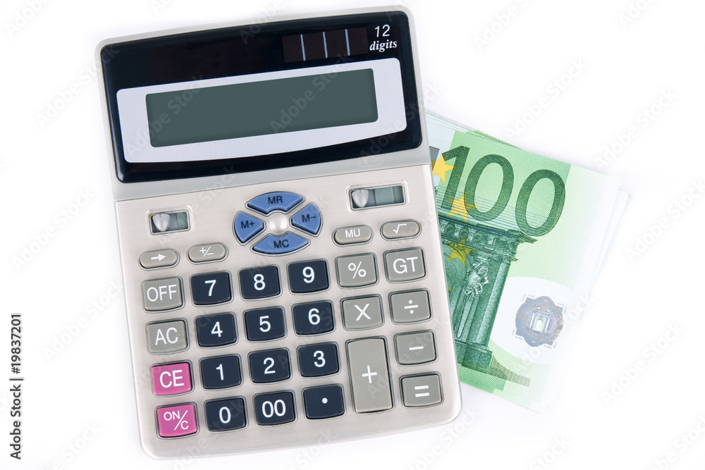 hundred euro and calculator