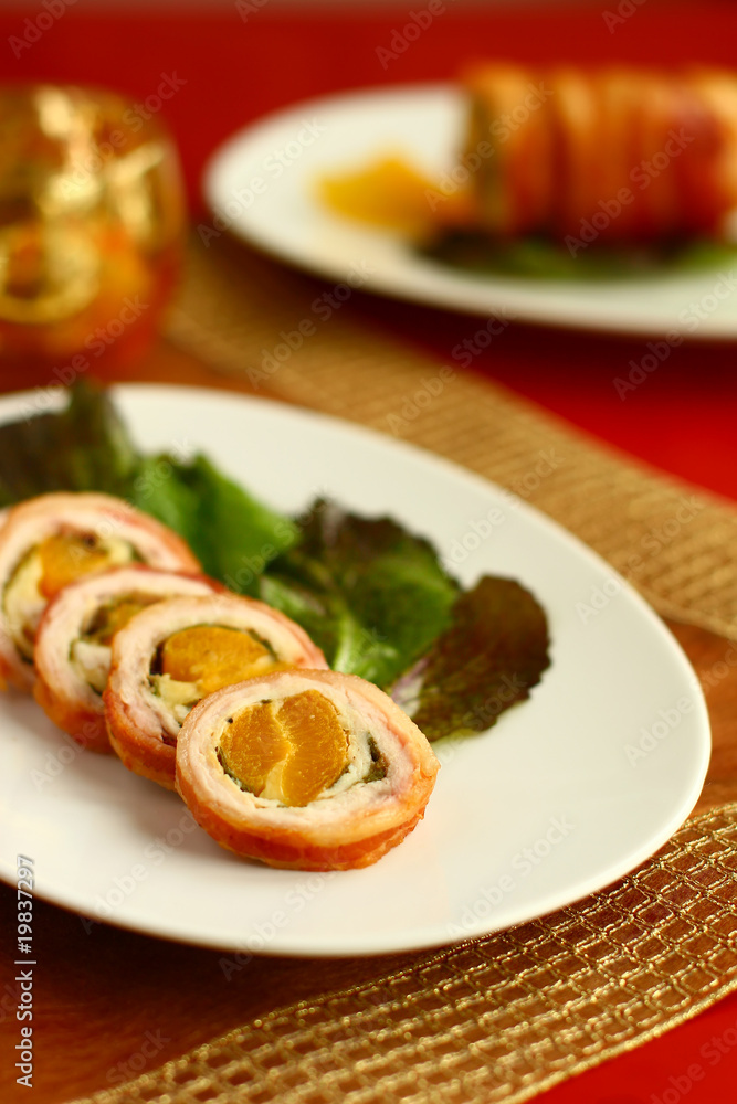 Turkey roulade with abricot Turkey roulade with abricot