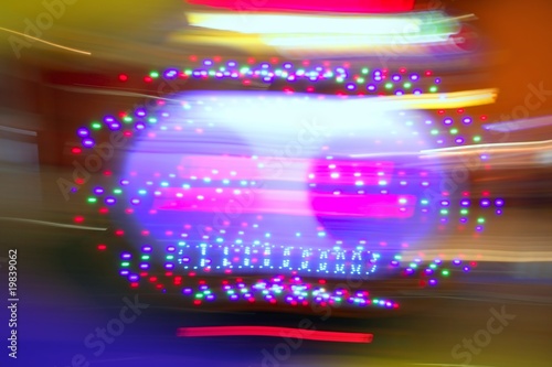 Gambling casino motion blur colorful lights