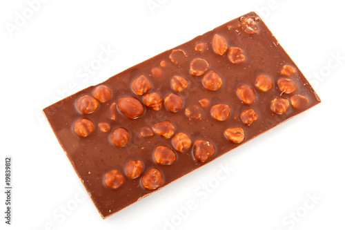 Chocolate bar with hazelnuts