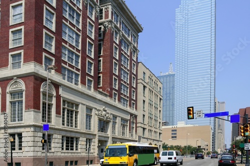Dallas downtown city urban bulidings view
