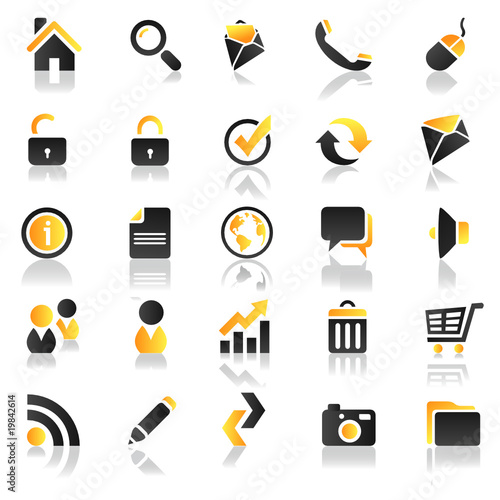 yellow icons set 1