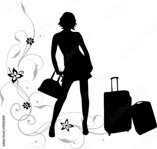Buisness, Frau, Geschäftsfrau, Reisen, verreisen, floral
