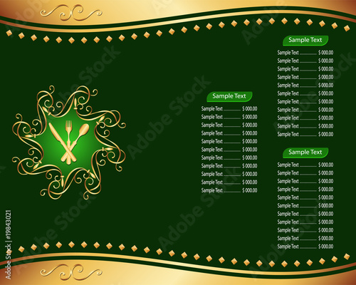 Menu Card Design template