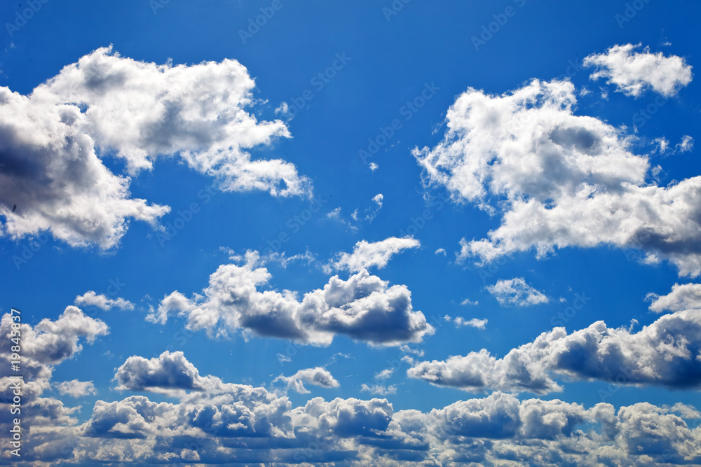 Fototapeta premium Blue sky with white clouds as background