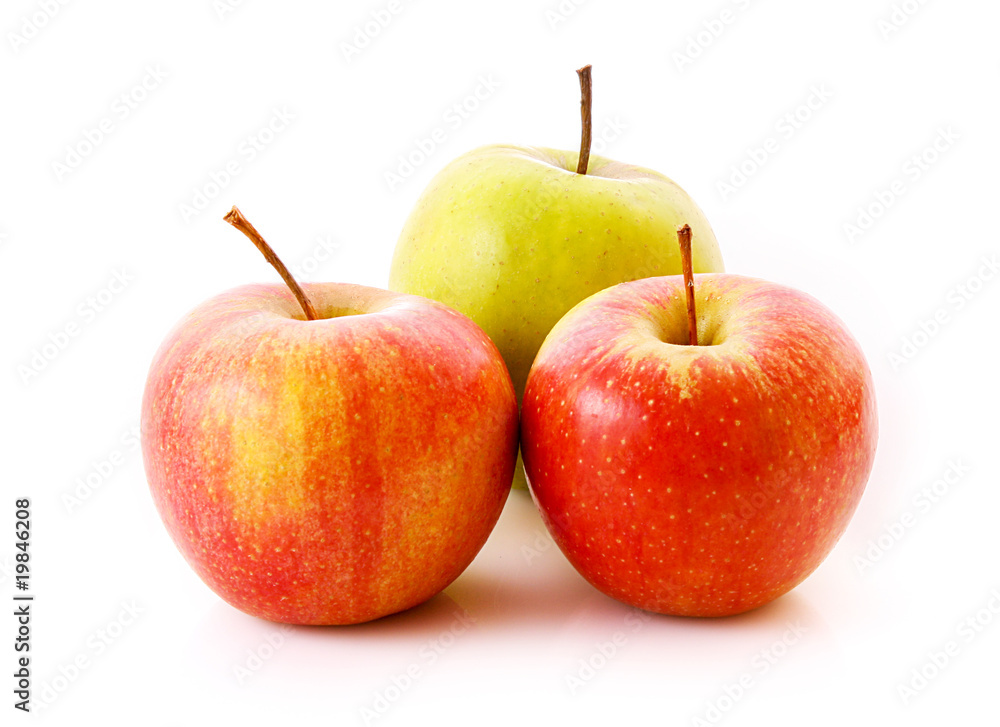 Three ripe apples isolated on white Three ripe apples isolated on white