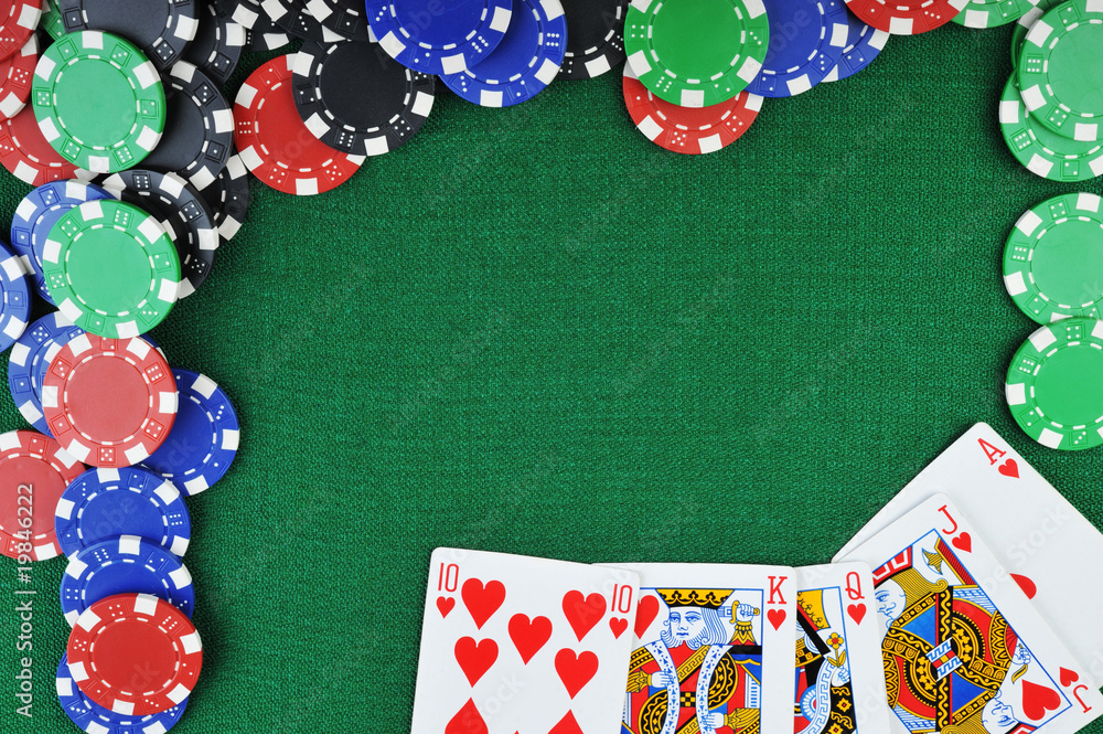 Obraz premium chips for gamblings and cards