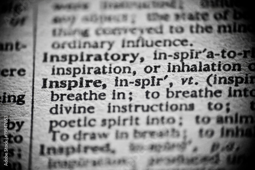 Bild auf Leinwand Definition of Inspire