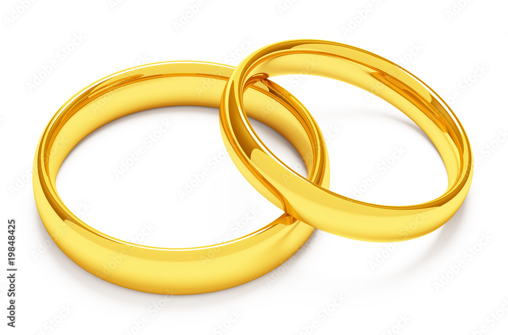 Two gold wedding rings Two gold wedding rings