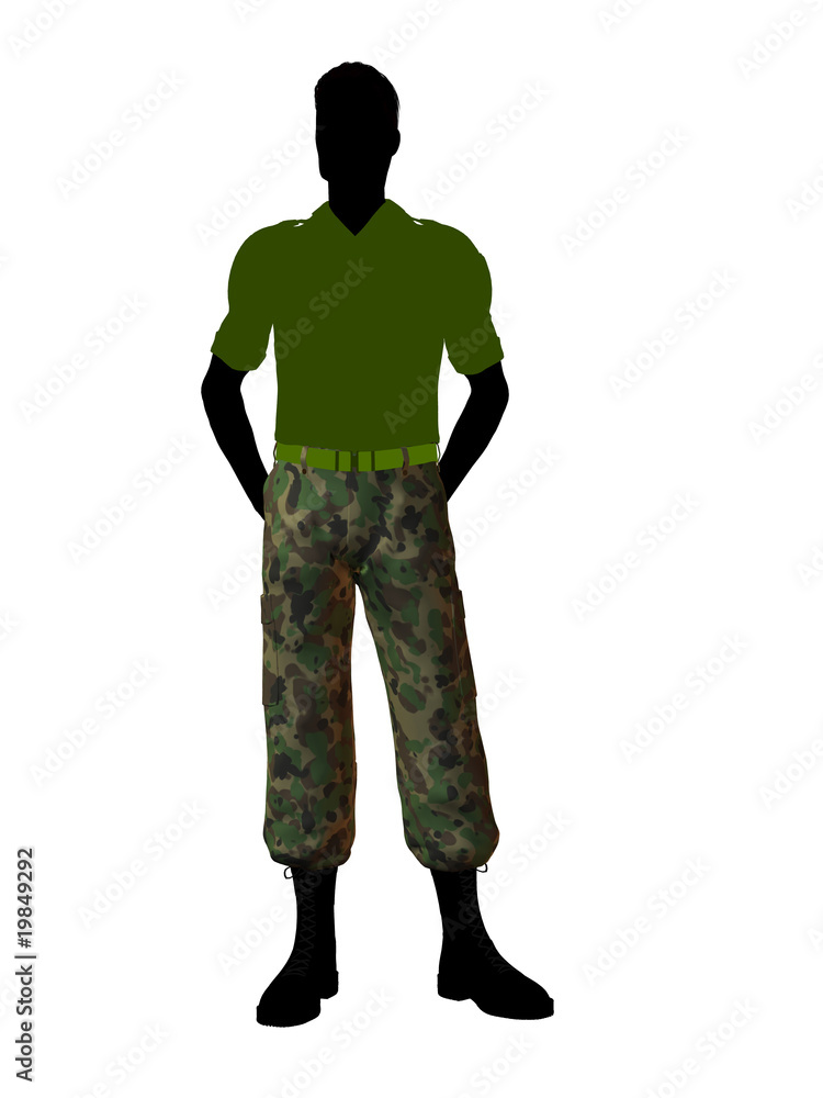 Male Soldier Illustration Silhouette Male Soldier Illustration Silhouette