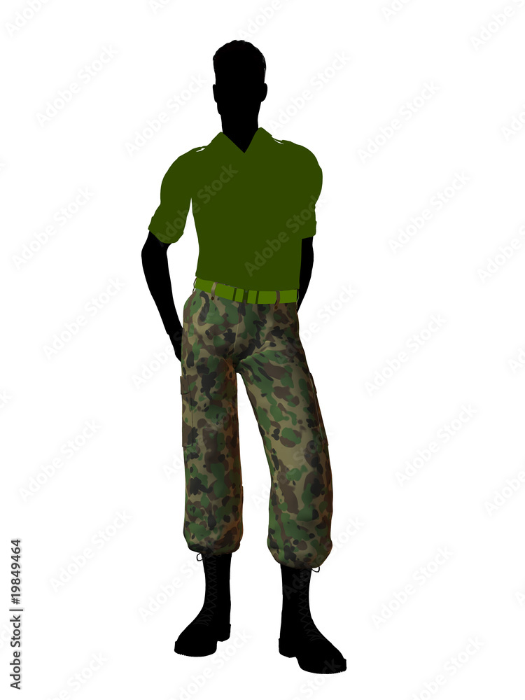 Male Soldier Illustration Silhouette Male Soldier Illustration Silhouette