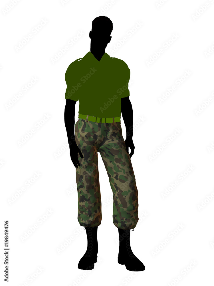 Male Soldier Illustration Silhouette Male Soldier Illustration Silhouette
