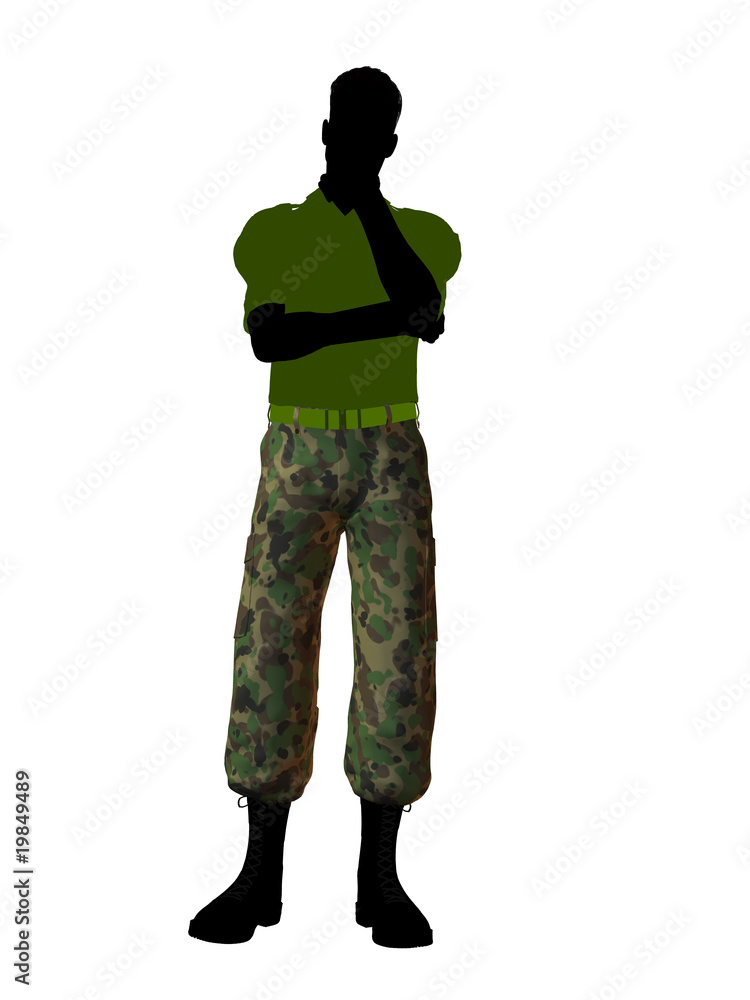 Male Soldier Illustration Silhouette Male Soldier Illustration Silhouette