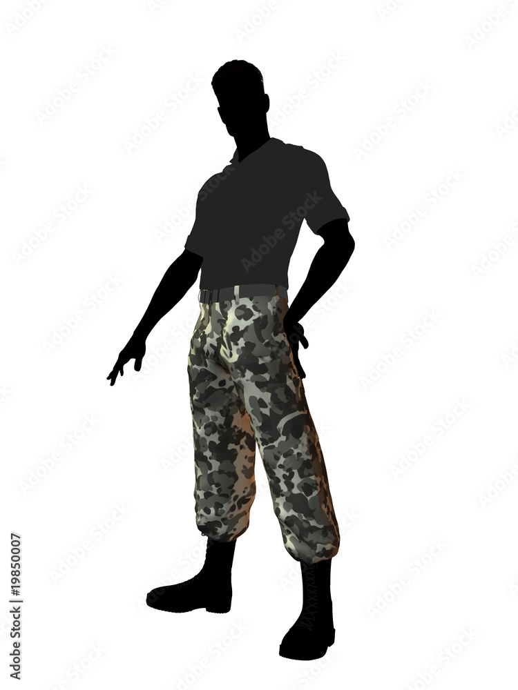 Male Soldier Illustration Silhouette Male Soldier Illustration Silhouette