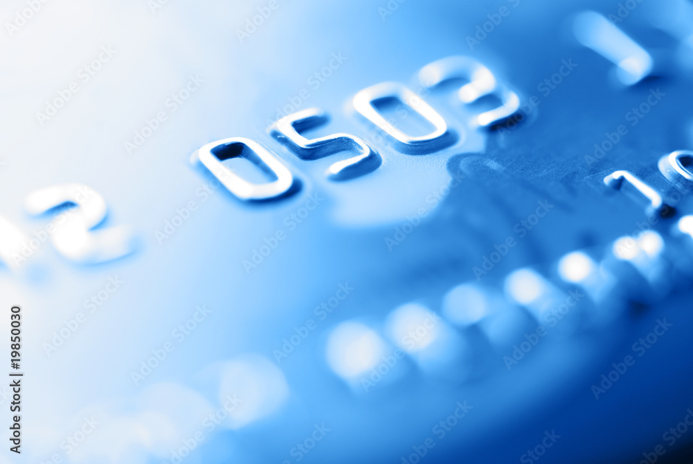 Fotografie blue credit card
