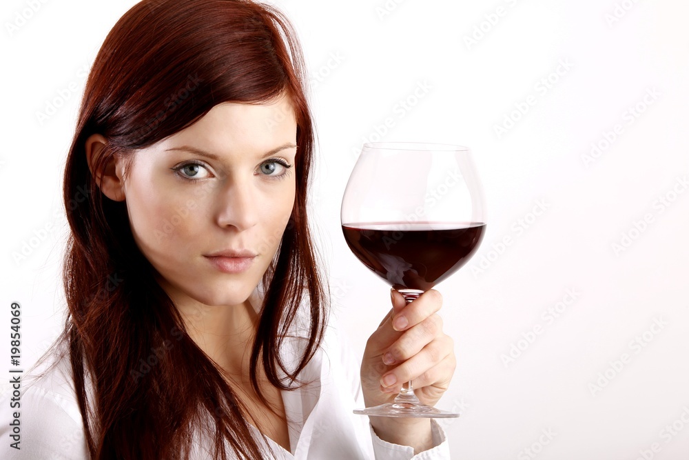 young woman with a wineglass young woman with a wineglass