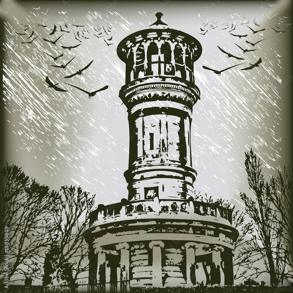 Obraz premium Bird Tower Background