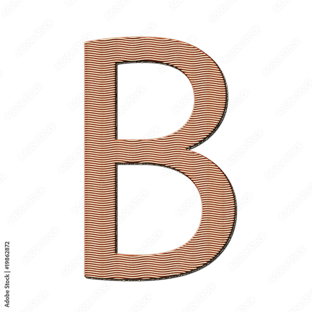 letter B isolated on white