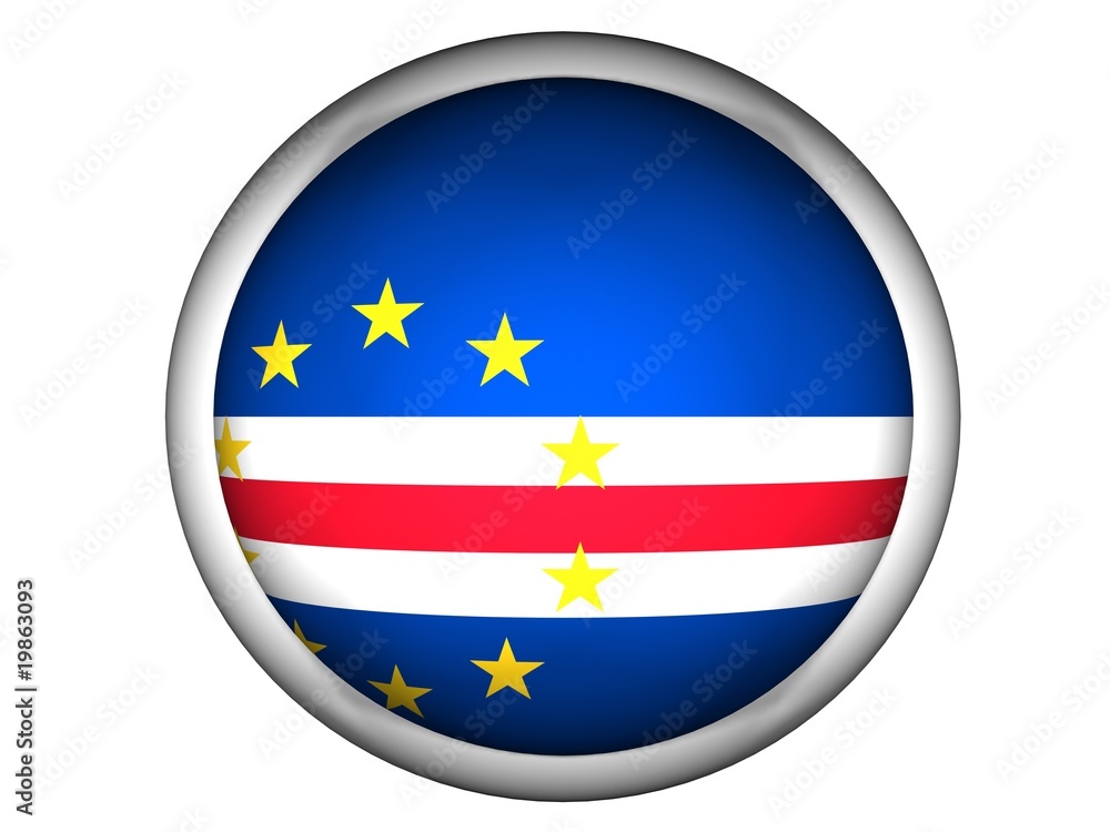 National Flag of Cape Verde | Button Style | National Flag of Cape Verde | Button Style |