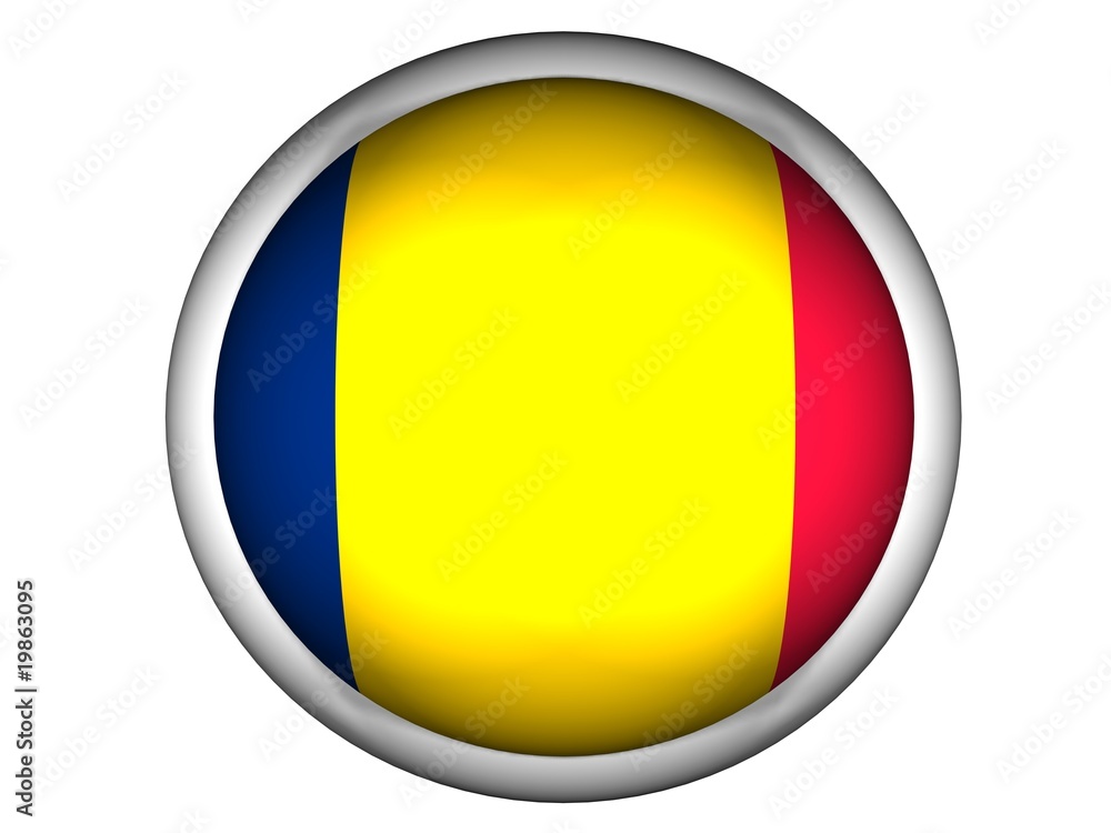 Fototapeta premium National Flag of Chad | Button Style |