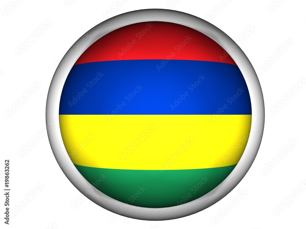 National Flag of Mauritius | Button Style | National Flag of Mauritius | Button Style |