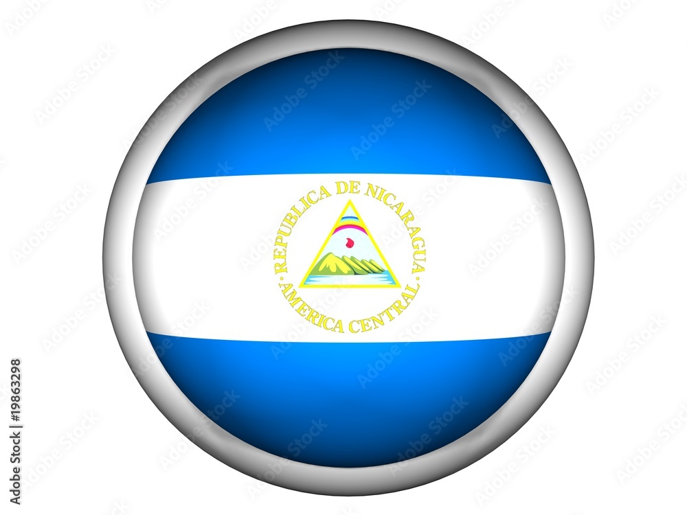 National Flag of Nicaragua | Button Style | National Flag of Nicaragua | Button Style |