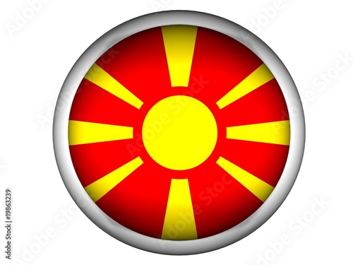 National Flag of Macedonia | Button Style |
