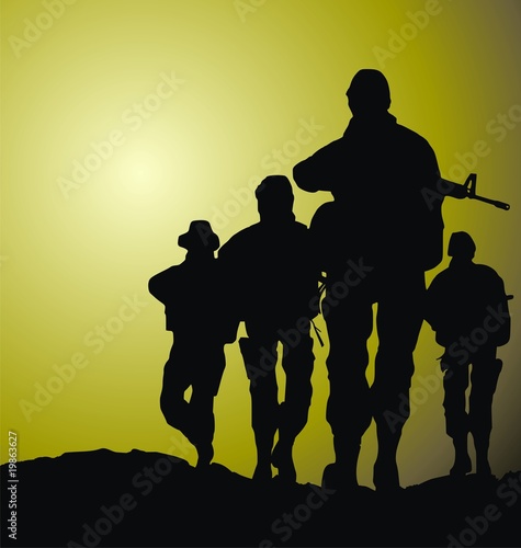 soldiers vector illustration