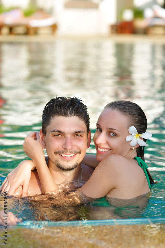 Couple in pool