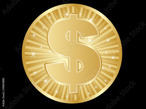 dollar coins vector illustration