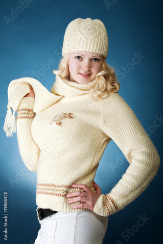 Young girl with scarf