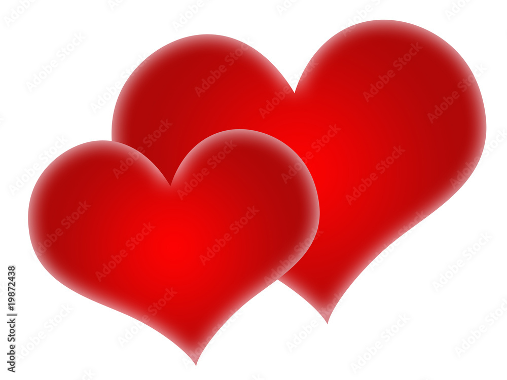 Two red hearts Two red hearts
