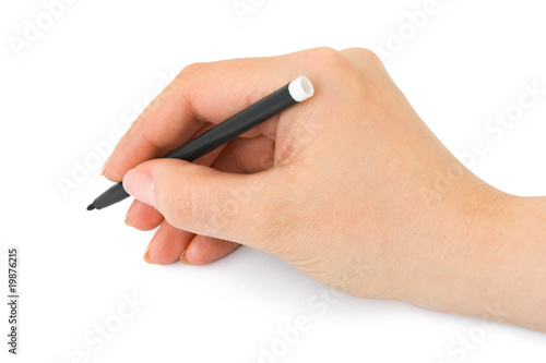 Hand with pen